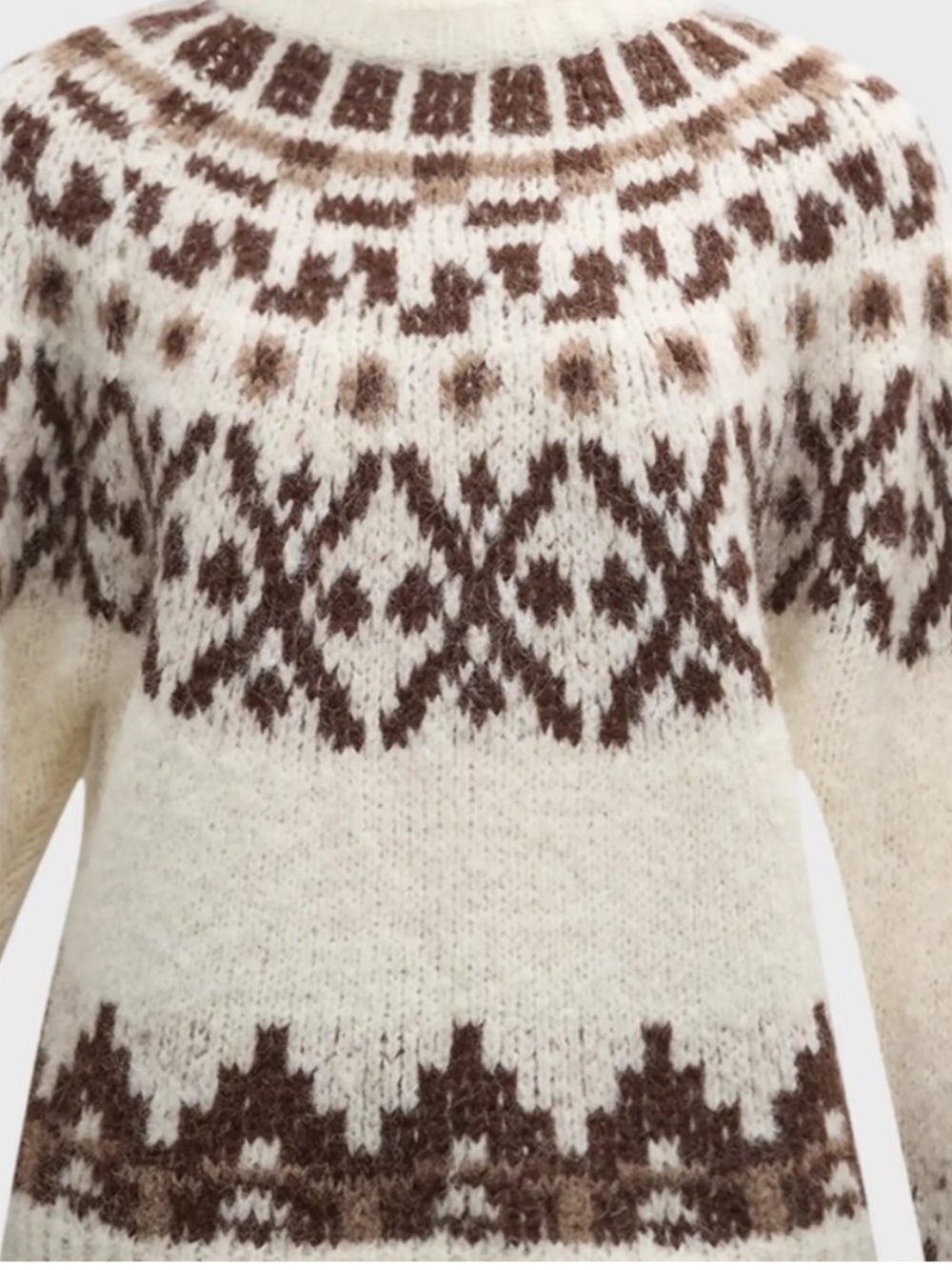 FRAME Fairisle Sweater in Cream Multi Size Medium - Picture 3 of 11